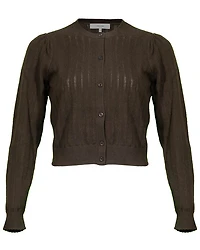 Frame Ladder Pointelle Cardigan