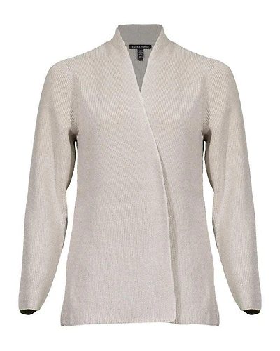Eileen Fisher Cotton Crepe Open Cardigan