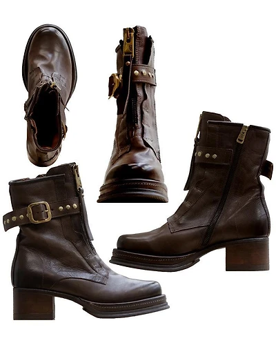AS98 Double Zip Leather Boot