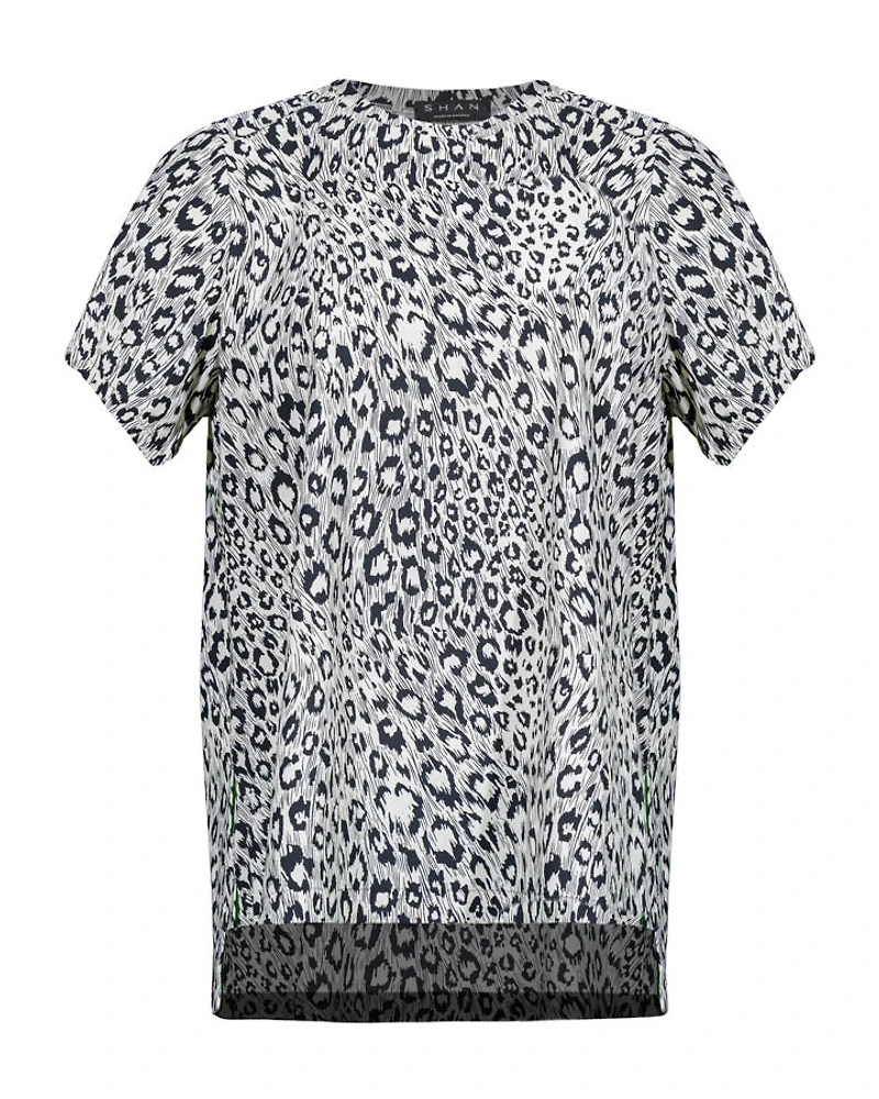 Shan Elizabeth Leo Print Jersey Tee
