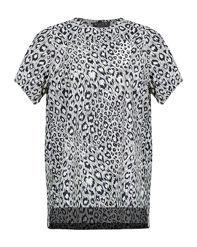 Shan Elizabeth Leo Print Jersey Tee