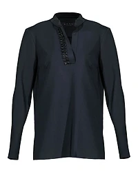 Shan Sofia Split Neck Jersey Top