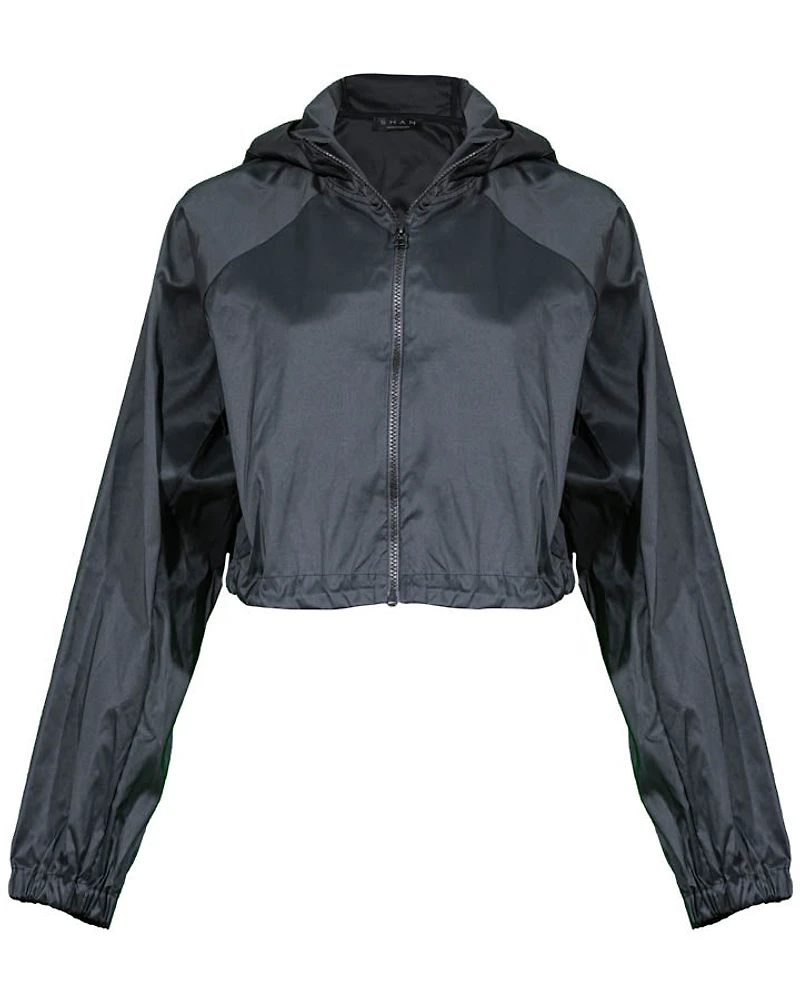 Shan Maxine Nylon Zip Hooded Jacket