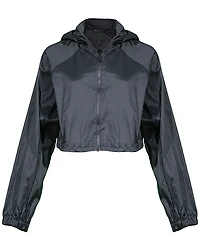 Shan Maxine Nylon Zip Hooded Jacket