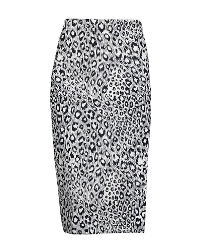 Shan Sofia Leo Print Pencil Skirt