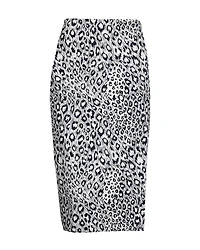 Shan Sofia Leo Print Pencil Skirt