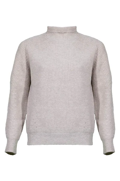 Kinross Cashmere Fashioned Funnel Neck Pullover