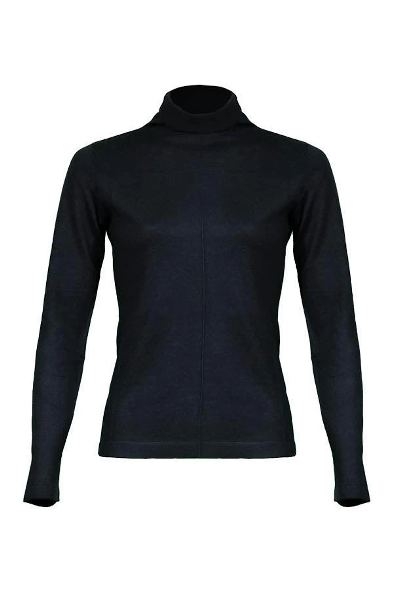 Kinross Cashmere Seamed Funnel Neck Pullover