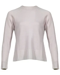 Kinross Plaited Rib Trim Crew Pullover