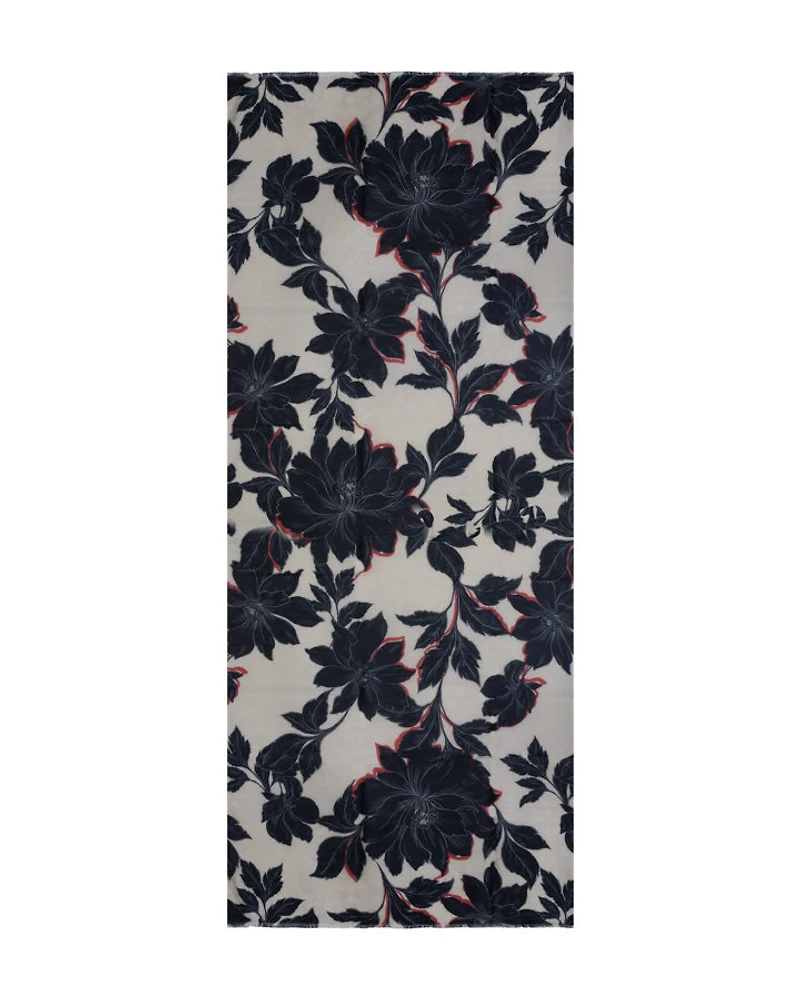 Kinross Antwerp Floral Print Scarf