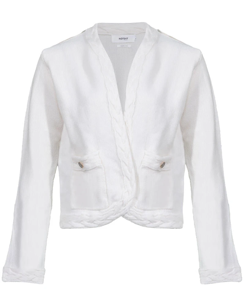 Notshy Cashmere Robyn Braid Trim Cardi