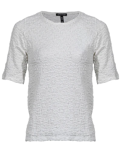Eileen Fisher Bubble Jacquard Crew Neck Top