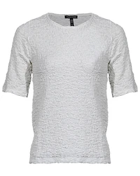 Eileen Fisher Bubble Jacquard Crew Neck Top