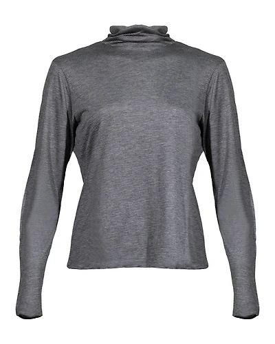 Purotatto Reversible Fine Striped Turtleneck