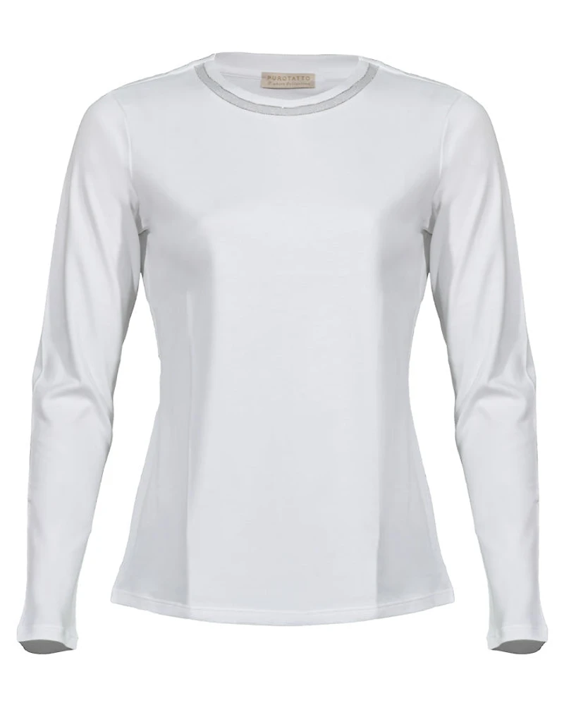 Purotatto Cotton Round Neck Tee With Chain