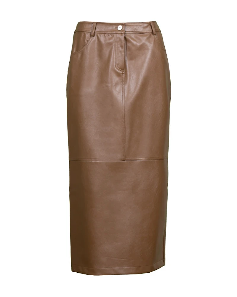 Purotatto Faux Leather Pencil Skirt