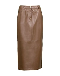 Purotatto Faux Leather Pencil Skirt