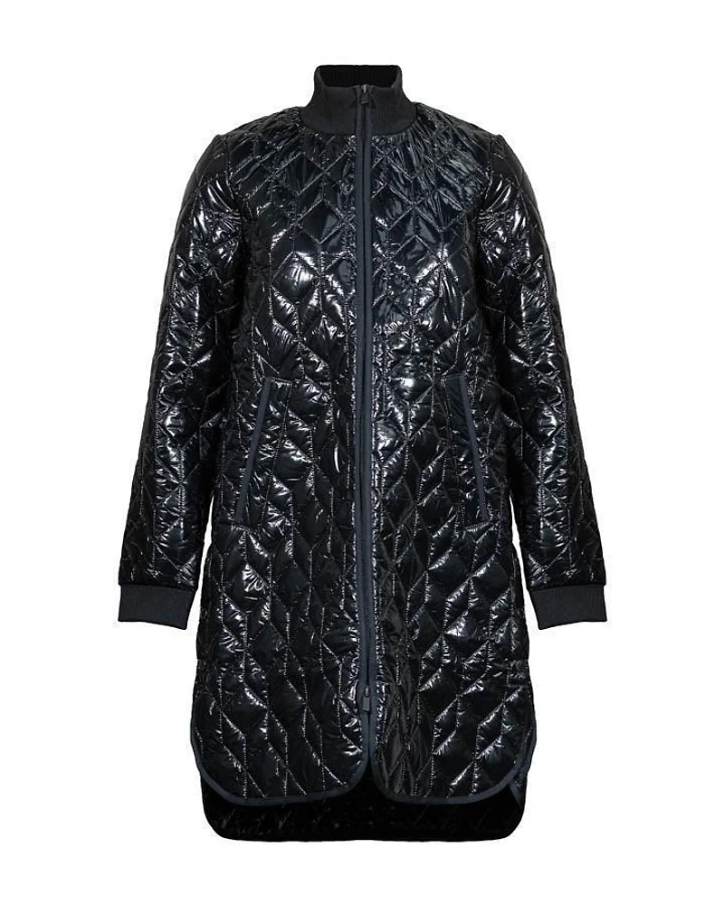 Ilse Jacobsen Glossy Long Quilted Jacket