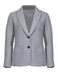 Tonet Fine Chevron Knit Two Button Jacket