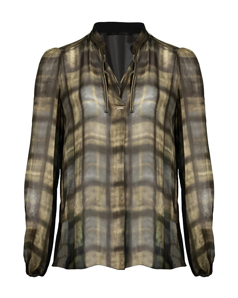 Beate Heymann Plaid Blouse