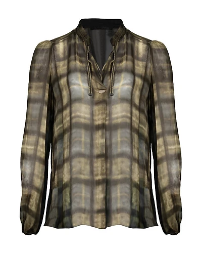 Beate Heymann Plaid Blouse