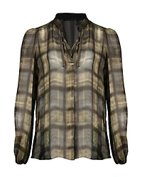 Beate Heymann Plaid Blouse
