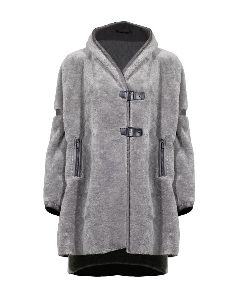 Beate Heymann Faux Fur Teddy Topper Coat