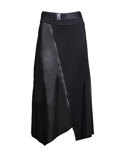 Beate Heymann Scuba-Pleather Zip Panel Skirt