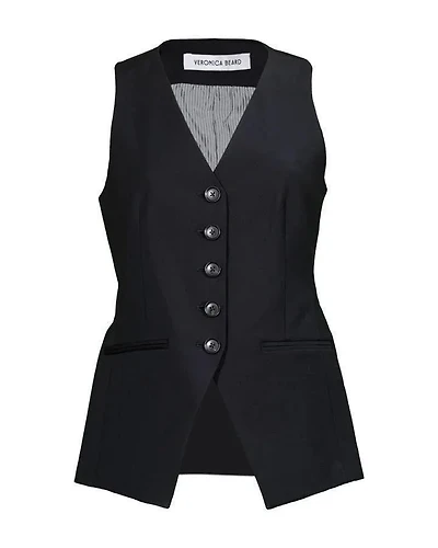 Veronica Beard Liff Stretch Linen Vest