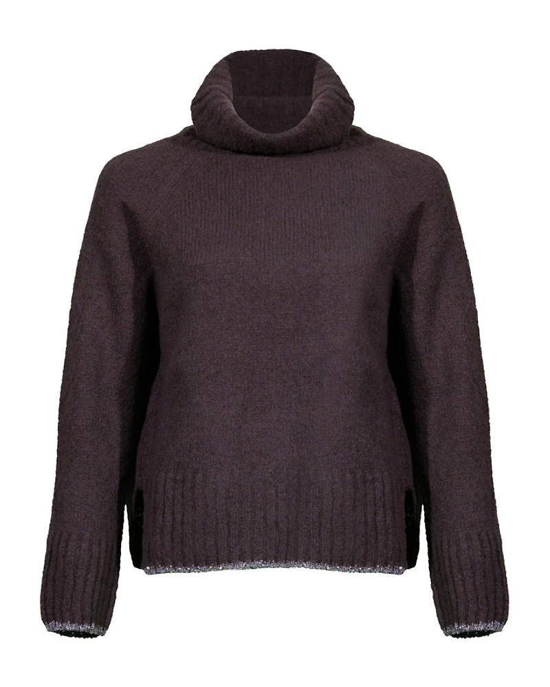 Tonet Turtleneck Knit With Metallic Trim