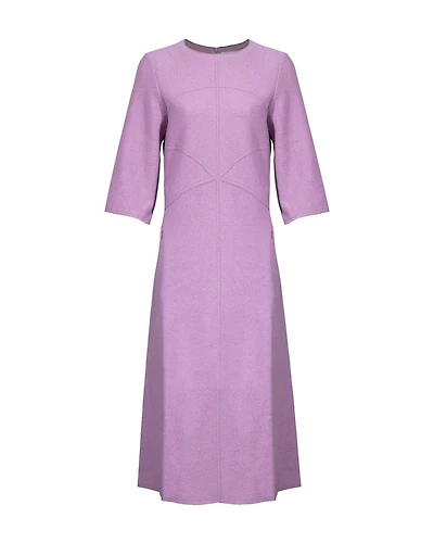 Tonet Half Sleeve Boiled Wool Dress