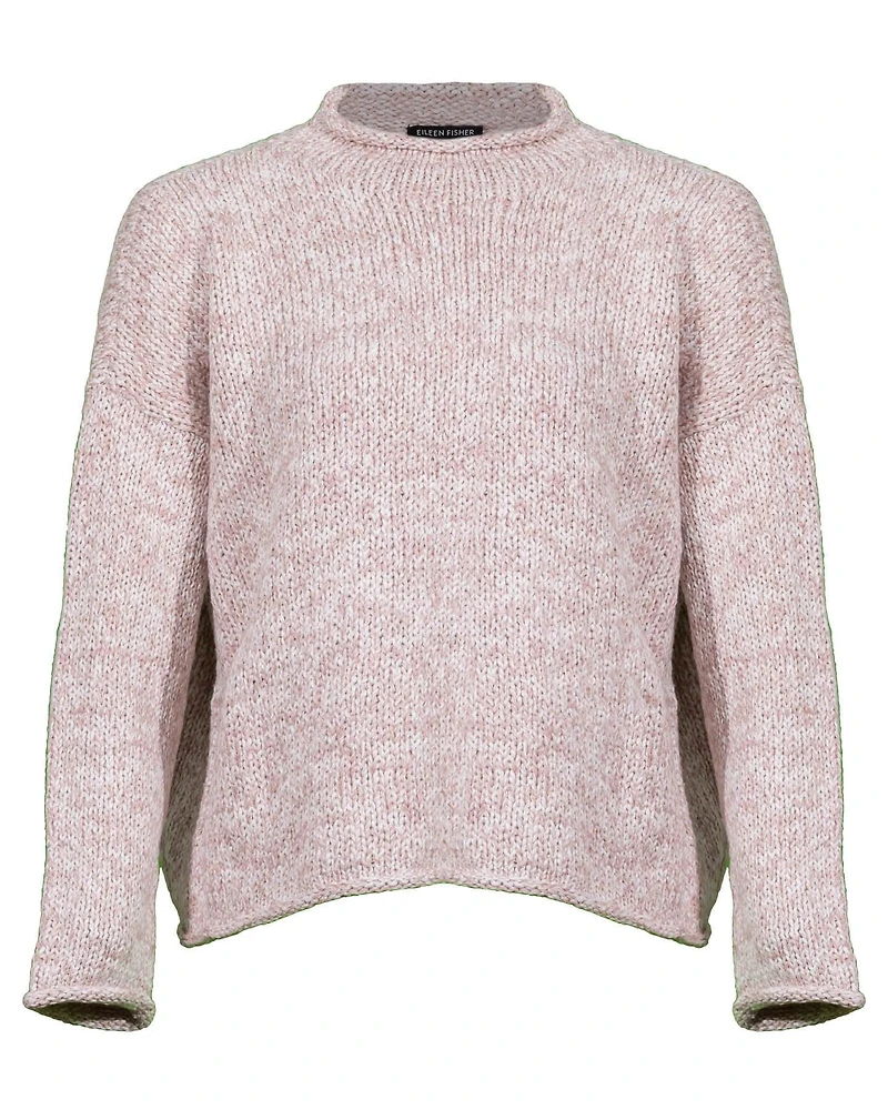 Eileen Fisher Orgain Cotton Funnel Neck Sweater