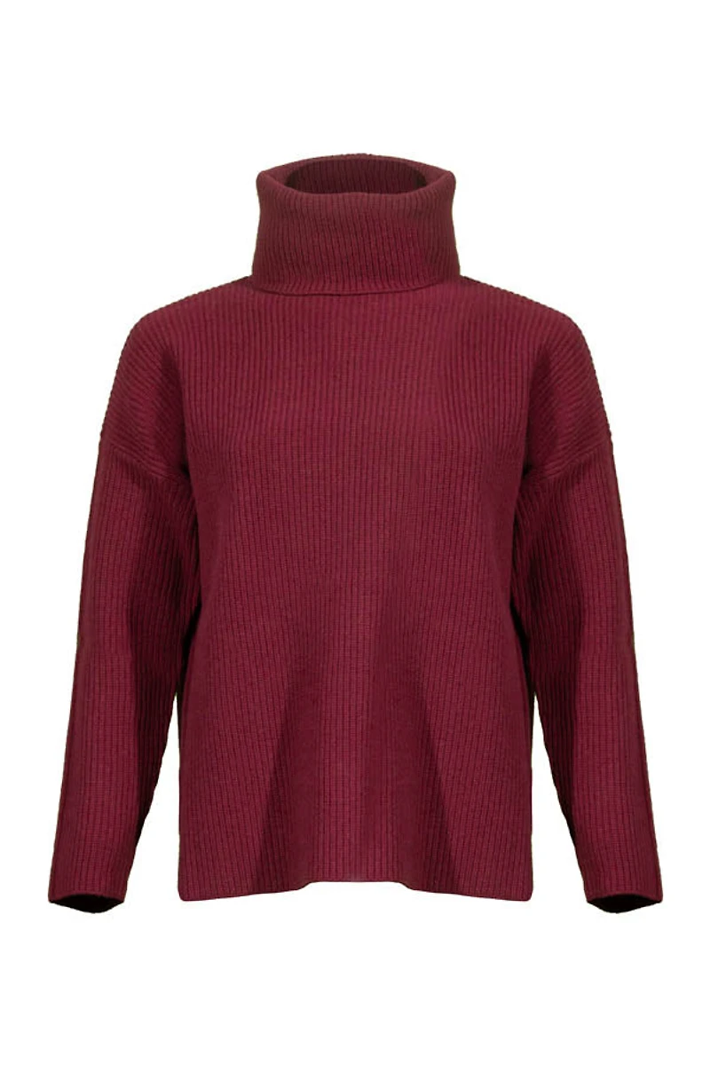 Eileen Fisher Recycled Wool Cashmere Turtleneck Top
