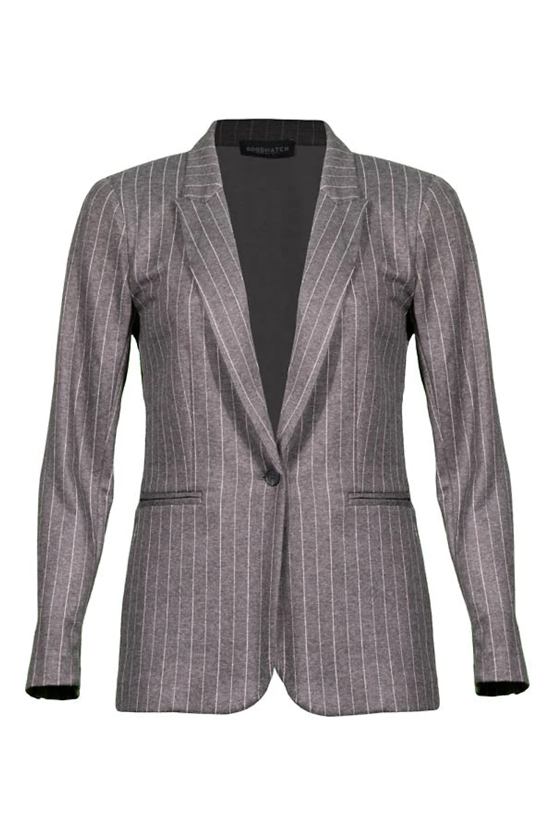 Good Match Pinstripe Brown Jacket