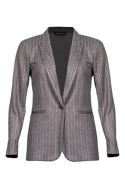 Good Match Pinstripe Brown Jacket