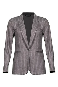 Good Match Pinstripe Brown Jacket