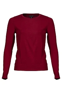 Eileen Fisher Round Neck Sheer Knit Tee
