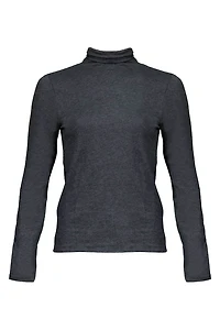 Eileen Fisher Melange Sheer Cotton Blend Knit Turtleneck
