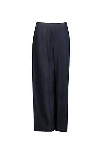 Eileen Fisher Melange Boiled Wool Jersey Wide Leg Pant