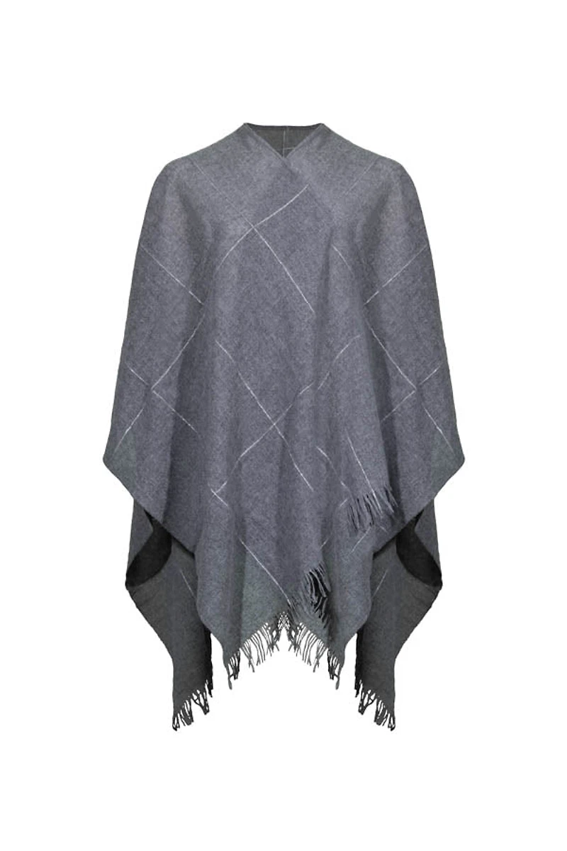 Eileen Fischer Plaid Wool Wrap