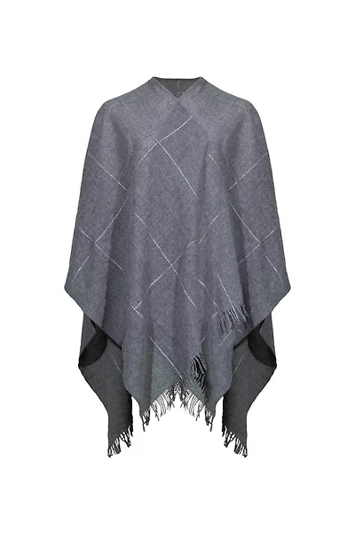 Eileen Fischer Plaid Wool Wrap
