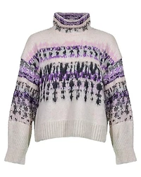 Marc Cain Deep Plum Pattern Sweater