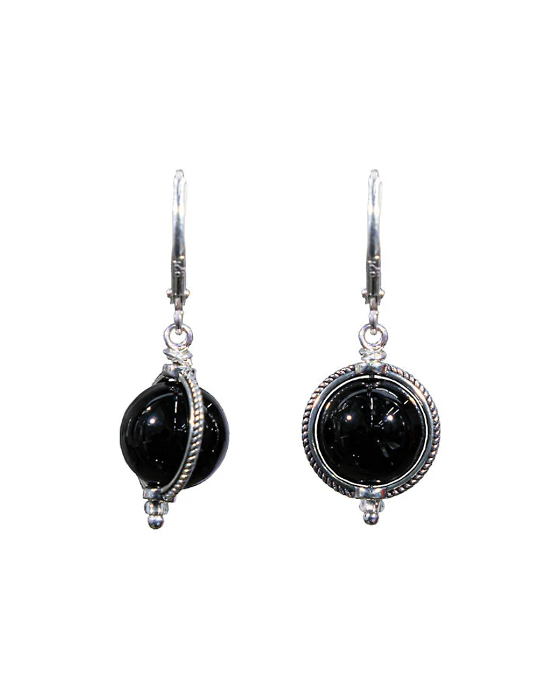 Karyn Chopick Onyx Halo Earrings