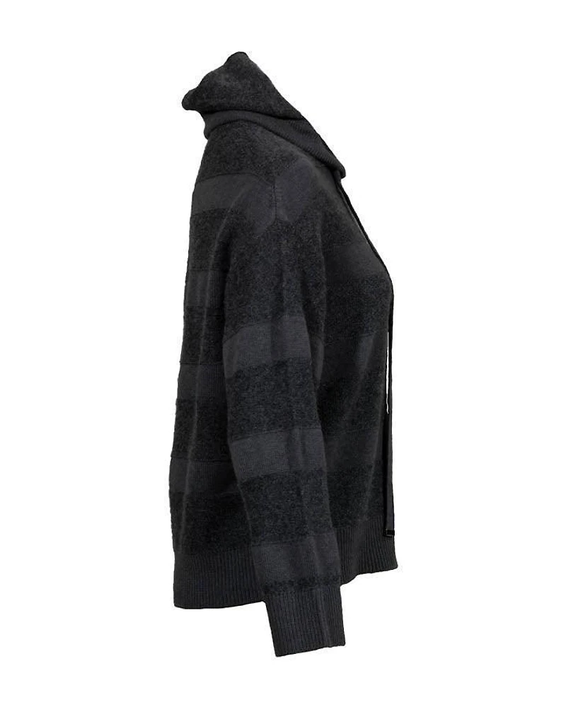 Purotatto Striped Sequin Hooded Pullover