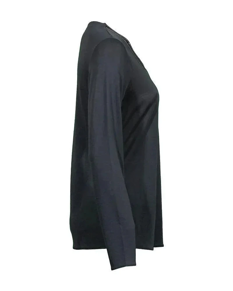 Purotatto V-Neck Cashmere Jersey Top