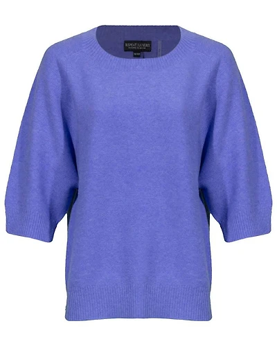 Repeat Cashmere Elbow Length Sleeve Iris Sweater