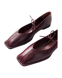 Alohas Sway Burgundy Leather Ballet Flats