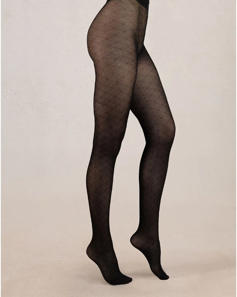 Bleu Foret Arabesque 30D Pantyhose