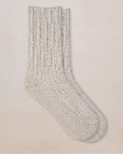 Bleu Foret Ribbed Lurex Socks