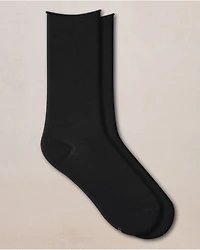 Bleu Foret Velvet Cotton Ankle Socks